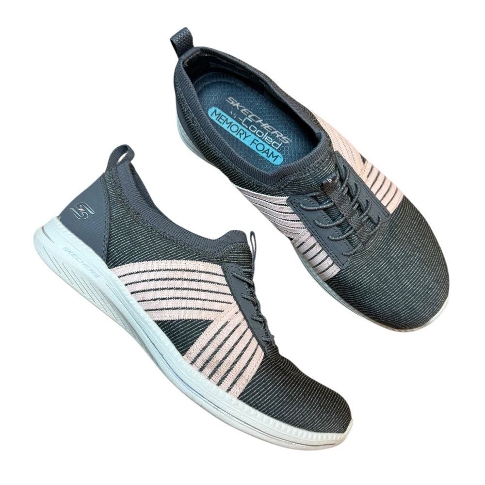 Skechers Air-Cooled Memory Foam - Women’s Comfy Slip-On Sneakers - US Size 7